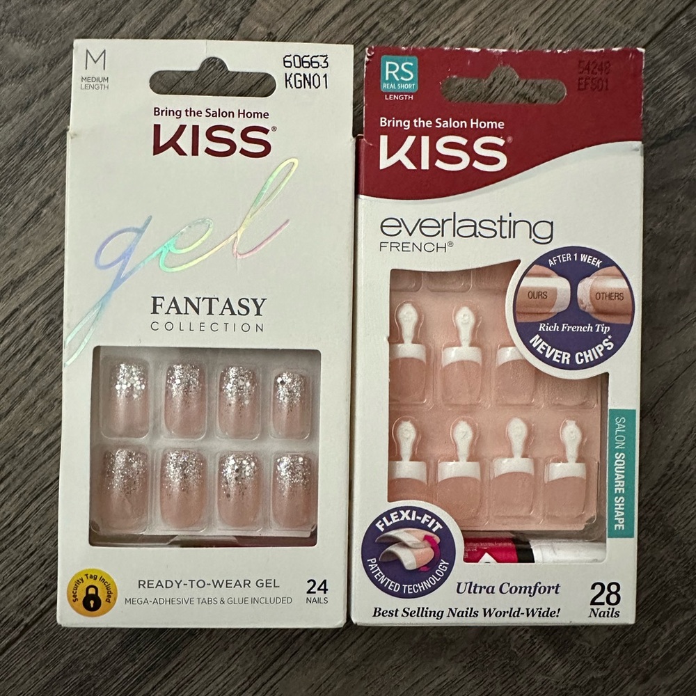 2 Sets of Kiss Press on Nails